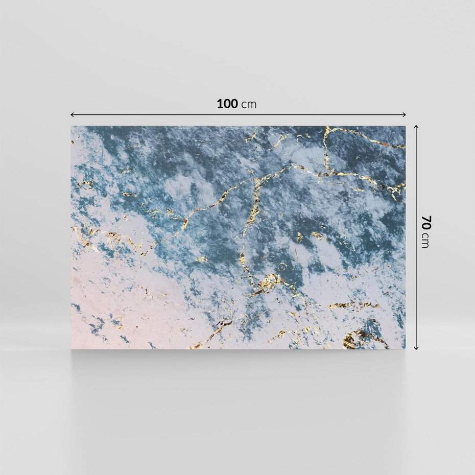 Obraz na płótnie 100x70 - Elegancja i Wyrafinowanie - marmur, złoto