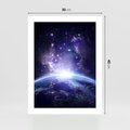 Plakat bez ramy 30x40 - Podróż w kosmiczną przestrzeń - kosmos, ziemia