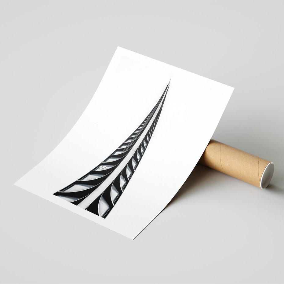 Plakat bez ramy 30x40 - Majestatyczna Architektura - wysoki, strzelisty wieżowiec