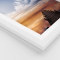 Plakat w ramie 40x50 - Magia Chwili - pomost, zachód - rama biała