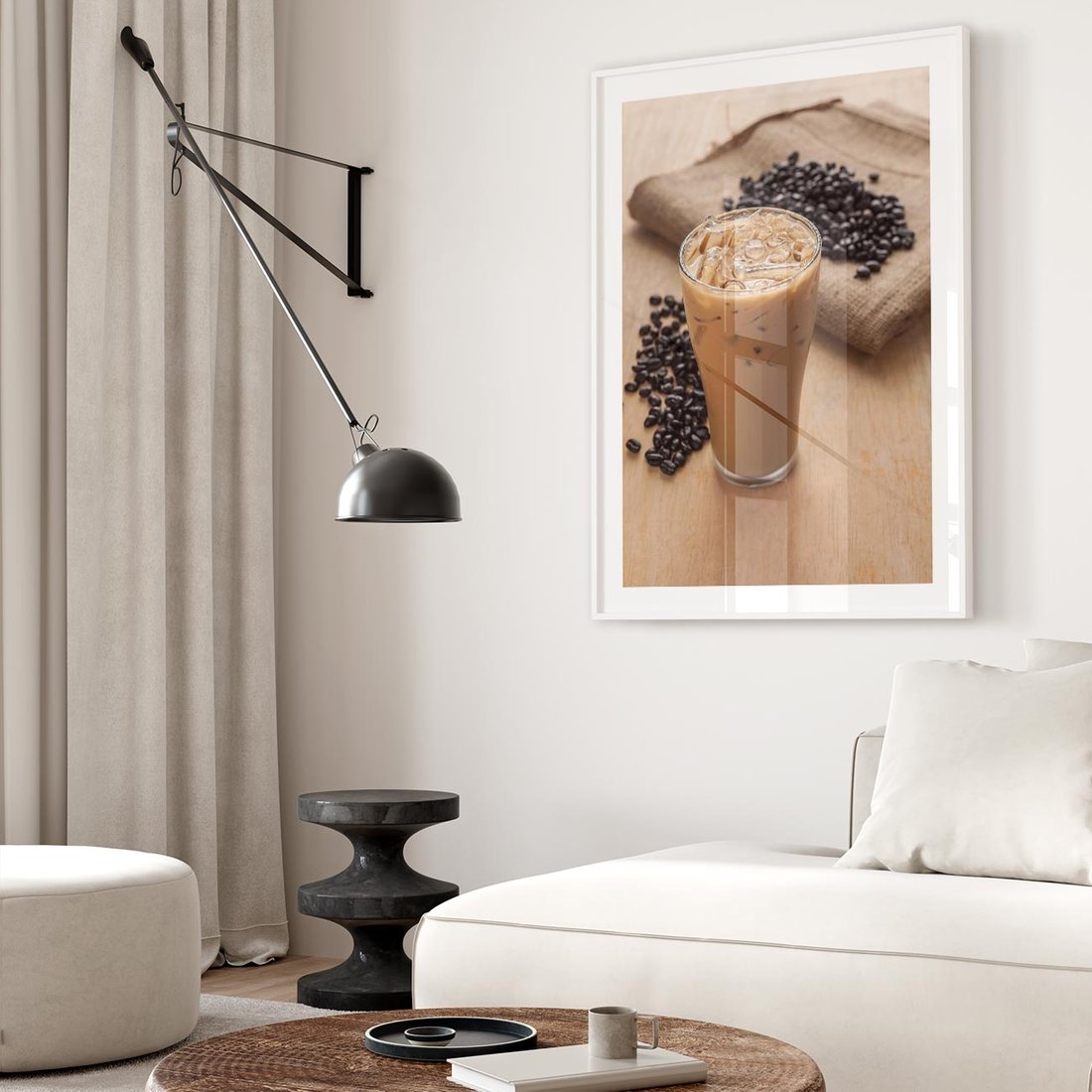 Plakat bez ramy 50x70 - Kawa ice coffee: orzeźwiający napój - kawa, ice