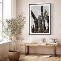 Plakat bez ramy 30x40 - Boho oaza wśród kaktusów - kaktusy, pustynia
