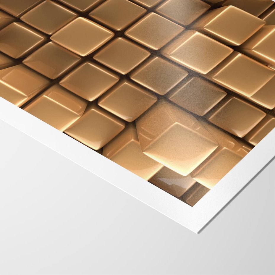 Plakat bez ramy 30x40 - Błyszcząca Elegancja - złoto, 3d