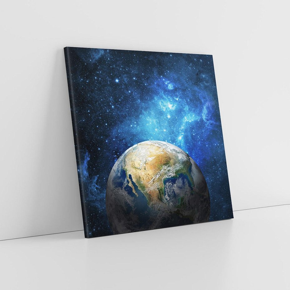 Obraz na płótnie 50x50 - Kosmiczne Horyzonty - Ziemia, kosmos