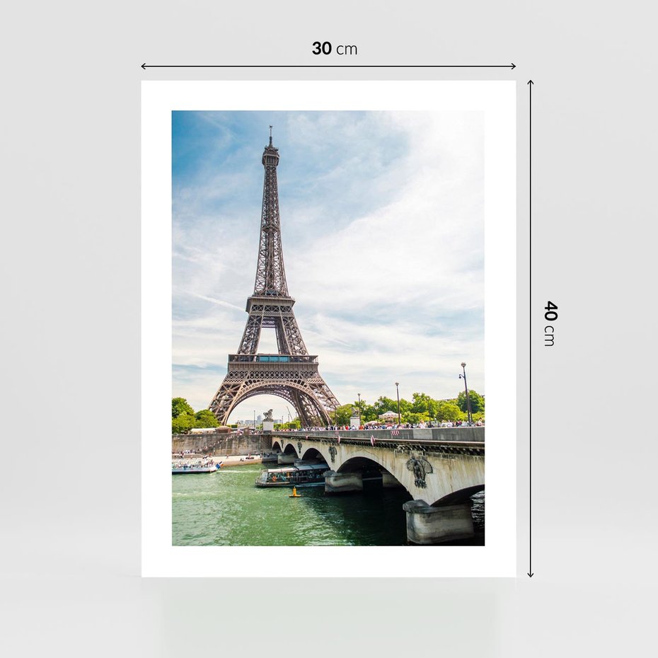 Plakat bez ramy 30x40 - Ikona Romantyzmu - Eiffla, Francja