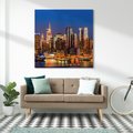 Obraz na płótnie 70x70 - Nocne Tętno Nowego Jorku - Nowy Jork, noc