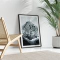 Plakat w ramie 30x40 - Surowość Gór - śnieg, zima w górach - rama czarna