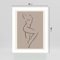 Plakat bez ramy 40x50 - Zanikająca Wyobraźnia - mnimalistyczny akt, beżowa tonacja
