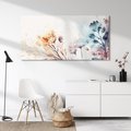 Obraz na płótnie 100x50 - Nostalgiczne tańce pędzla - akwarelowe kwiaty, gałęzie