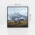 Obraz w ramie 50x50 - Odkryj Ich Urok - góry, skandynawia - rama czarna