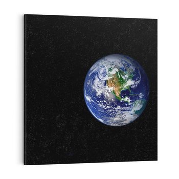 Obraz na płótnie 60x60 - Magiczne kosmiczne krajobrazy: ziemia i gwiazdy - kosmos, ziemia