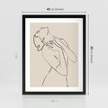 Plakat w ramie 40x50 - Bezkresny Taniec - kobieta, szkic - rama czarna