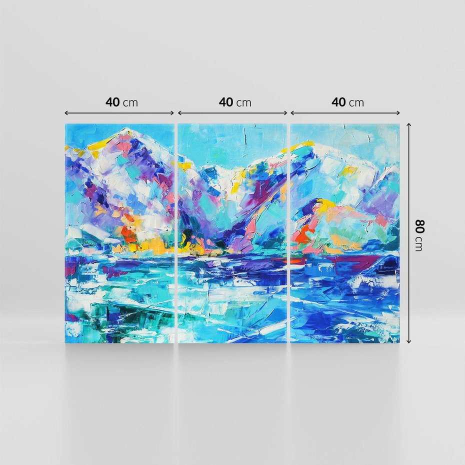 Obraz na płótnie 120x80 - Mistyka Górskich Marzeń - abstrakcja, pejzaż gór