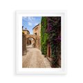 Plakat w ramie 40x50 - Uliczka pełna perspektywy i tajemnicy - uliczka, perspektywa - rama biała