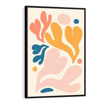 Obraz w ramie 50x70 - Granice Inspiracji - abstrakcyjne dziwne formy, nowoczesny plakat - rama czarna