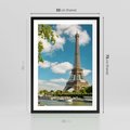 Plakat w ramie 50x70 - Paryż Eiffla - Paryż, Eiffla - rama czarna