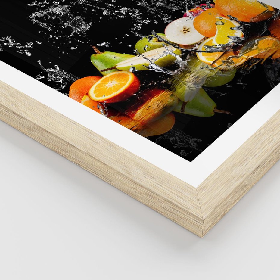 Plakat w ramie 40x50 - Owoce w Restauracji - owoce, kuchnia - rama drewno