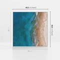 Obraz w ramie 80x80 - Spokój nad morzem - morze, plaża - rama biała
