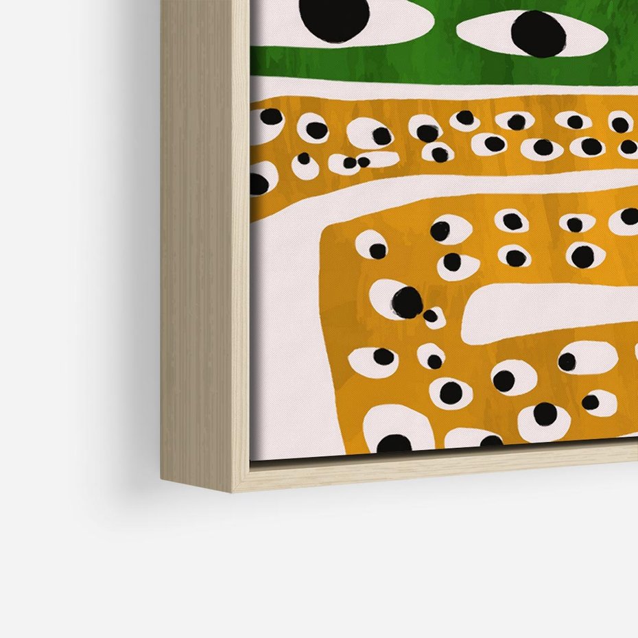 Obraz w ramie 80x80 - Mroczne Wypaczenia - abstrakcyjny obraz, dziwne kształty - rama drewno