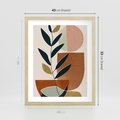Plakat w ramie 40x50 - Migocące Boho Wnętrza - boho obraz, abstrakcja - rama drewno