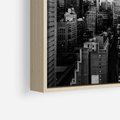 Obraz w ramie 50x50 - Wibracje Miejskiego Życia - miasto, wieżowce - rama drewno