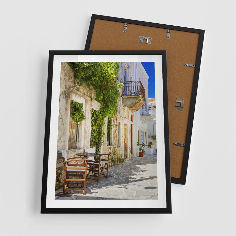 Plakat w ramie 50x70 - Zaklęta Przestrzeń - uliczka, perspektywa - rama czarna