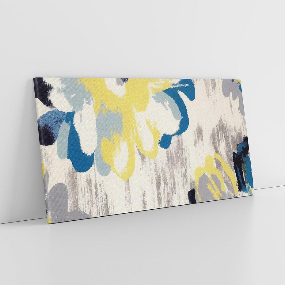 Obraz na płótnie 100x50 - Kwiatowe Impresje - malowane duże kwiaty, kolory żółty