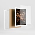 Plakat w ramie 40x50 - Jesienne Liście: Nostalgiczna Kolorystyka - suche liście, jesień - rama biała