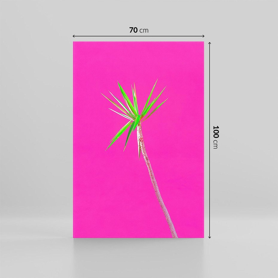 Obraz na płótnie 70x100 - Retro Stylizacja - palma, liście