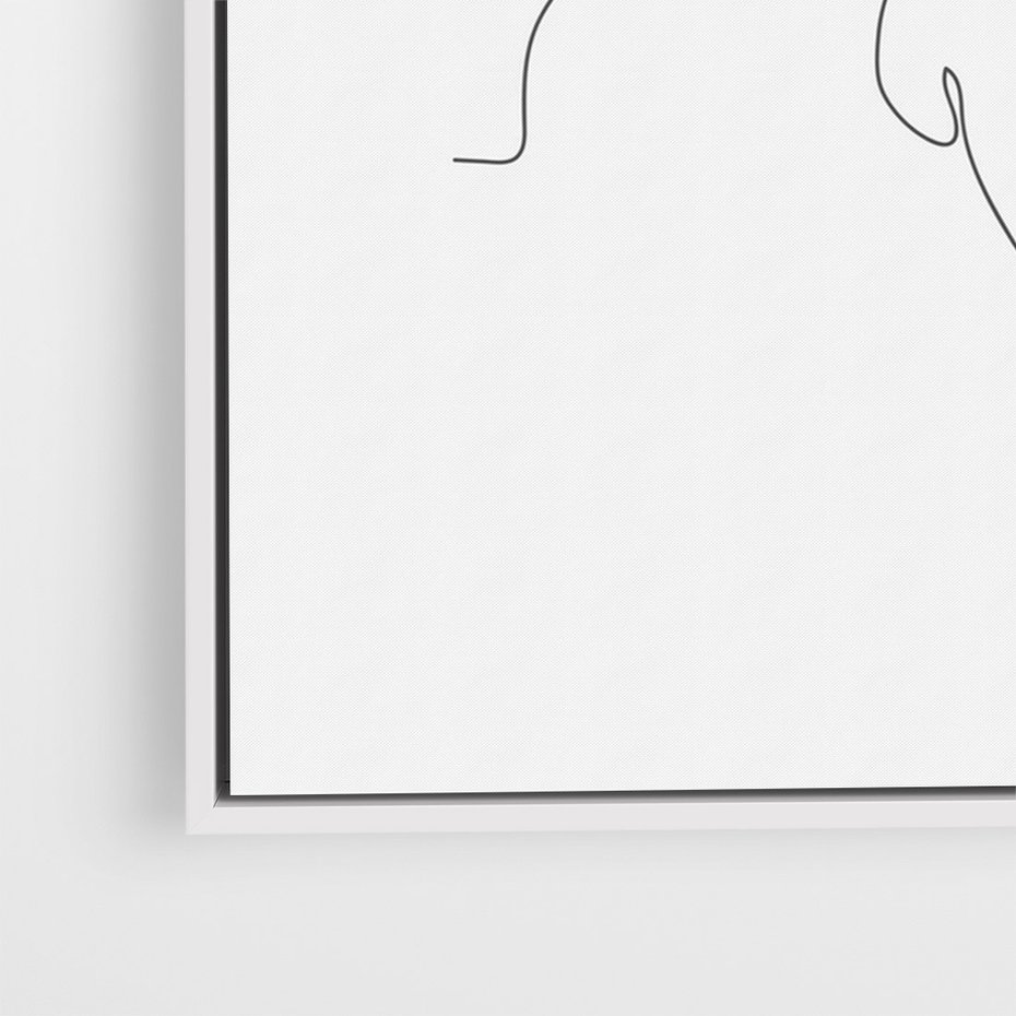 Obraz w ramie 50x70 - Bezgraniczne Tańce - para zakochanych, kobieta i mężczyzna - rama biała