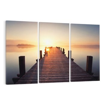 Obraz na płótnie 120x80 - Morze w blasku molo - morze, molo