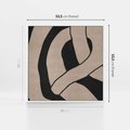 Obraz w ramie 50x50 - Obce Wariacje - abstrakcyjne linie, mroczny plakat - rama biała