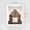 Plakat w ramie 40x50 - Rustykalny Drewniany Domek - domek, drewniany dom - rama biała