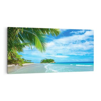 Obraz na płótnie 140x70 - Ucieczka do Raju - wyspa tropikalna, plaża