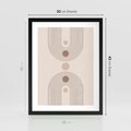 Plakat w ramie 30x40 - Zgeometryzowane Wizje - boho plakat, minimalizm - rama czarna