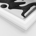 Plakat w ramie 40x50 - Abstrakcja w Monochromii - nowoczesna grafika, abstrakcja - rama biała