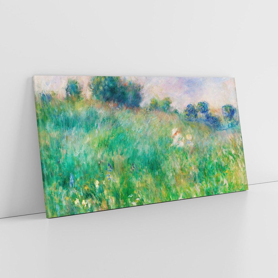 Obraz na płótnie 120x60 - "Łąka (La Prairie)" (1880) Pierre-Auguste Renoir - Reprodukcja - reprodukcja, obraz na płótnie