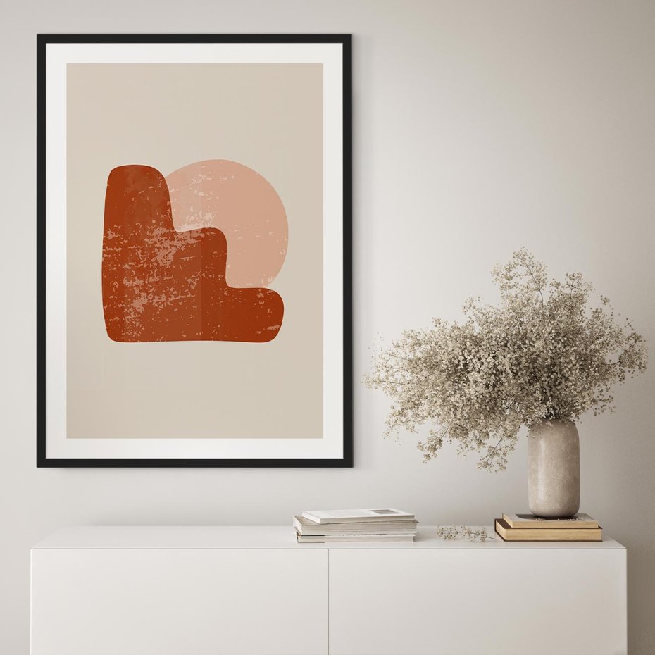 Plakat bez ramy 50x70 - Przenikanie Granic - nowoczesny plakat, abstrakcyjne kształty