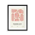 Plakat w ramie 30x40 - Nowoczesna Miłość - nowoczesna grafika, pastelowe kolory - rama czarna