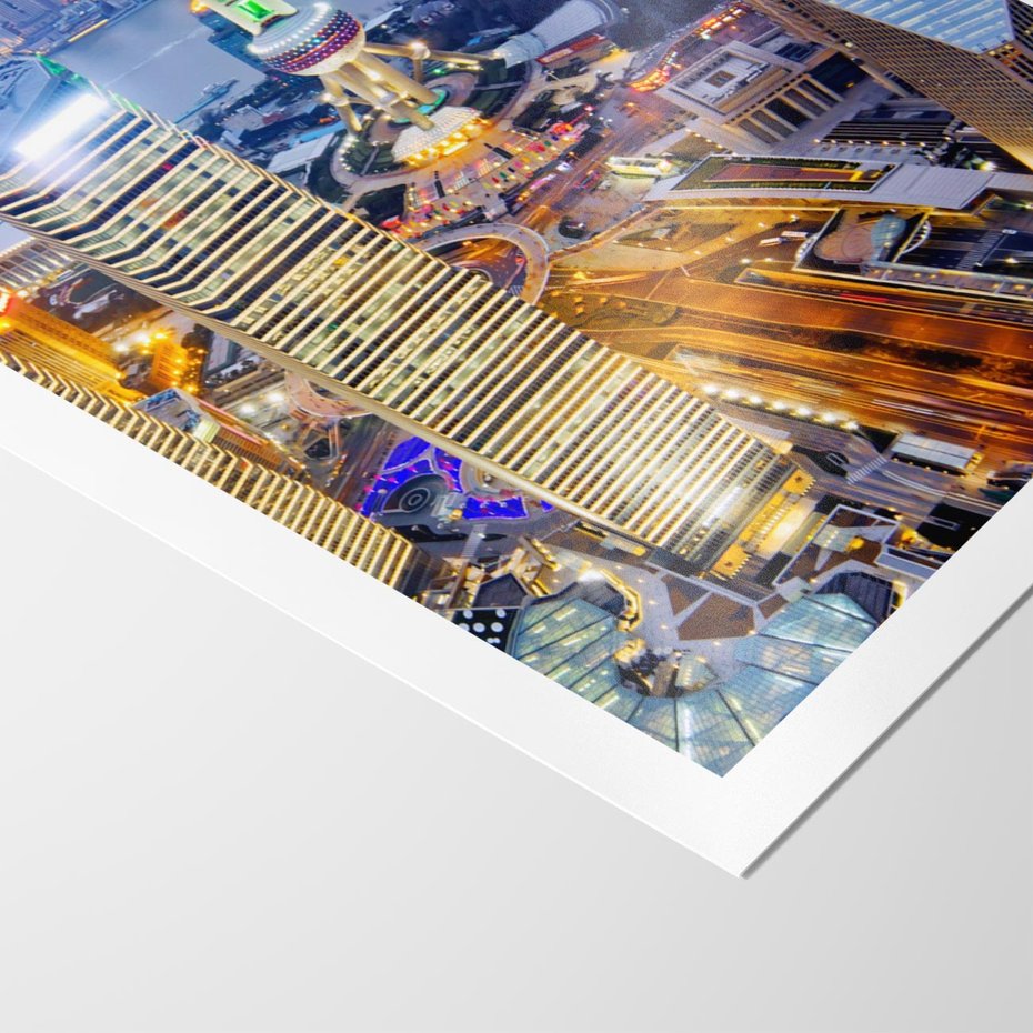 Plakat bez ramy 21x30 - Wzgórza Mieściny - wieżowce, miasto