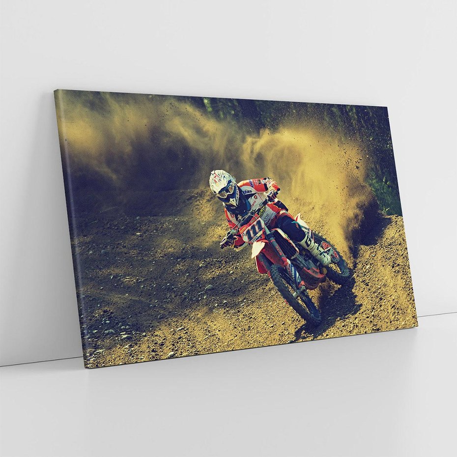 Obraz na płótnie 120x80 - Ekscytujące Skoki na Crossowym Motocyklu - cross, motocykl