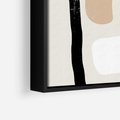Obraz w ramie 50x50 - Kształtne Formy - geometryczne nieregularne kształty, nowoczesna kompozycja - rama czarna