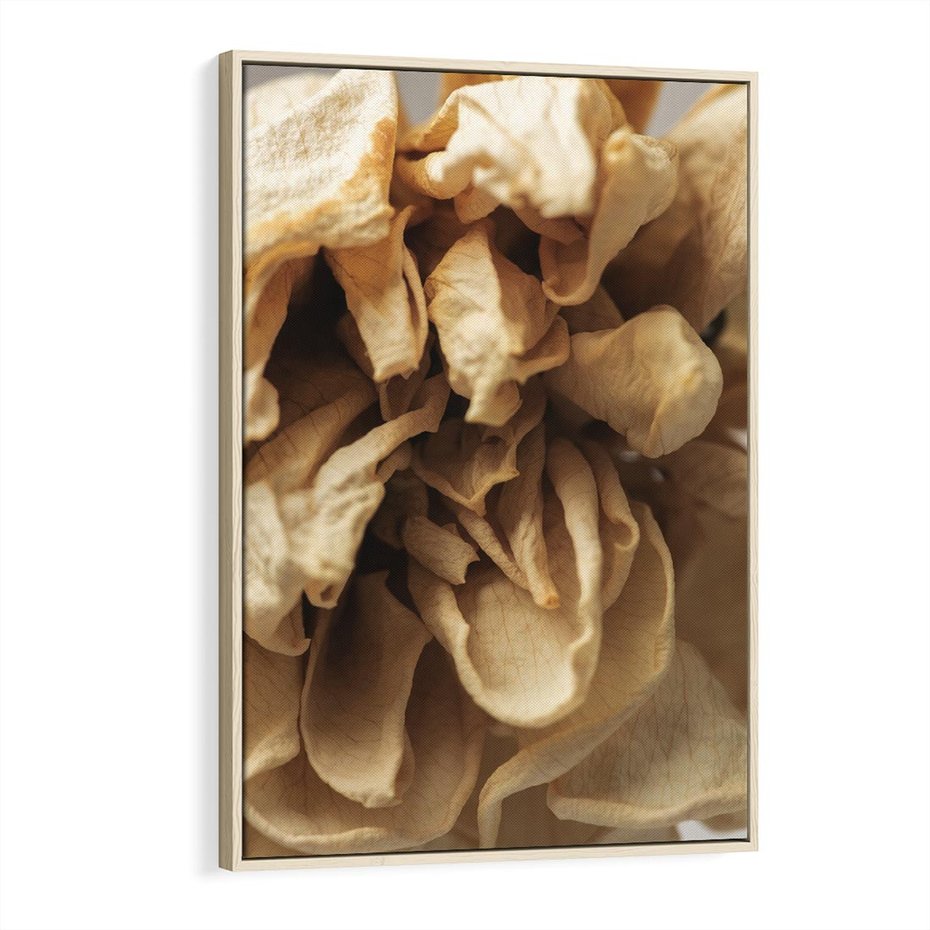 Obraz w ramie 70x100 - Zjawiskowe zasuszone kwiaty - zasuszone, kwiaty - rama drewno