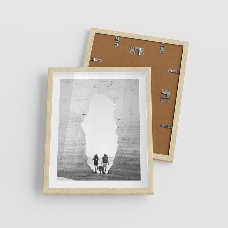 Plakat w ramie 40x50 - Podróżna Eksploracja - Echa Przygody - rama drewno