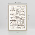 Plakat w ramie 50x70 - Kawa w Stylu Coffee - kawa, coffee - rama drewno