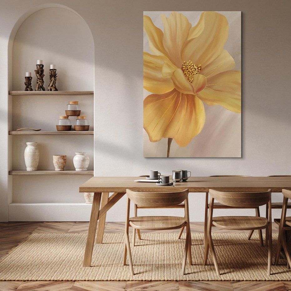 Obraz na płótnie 50x70 - Kwiaty malowane olejem - eksplozja kolorów - kwiaty, malowane