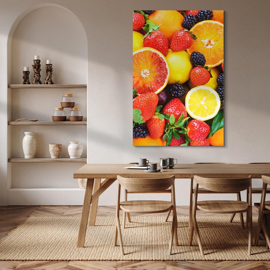 Obraz na płótnie 80x120 - soczysta symfonia smaków - owoce, jabłka