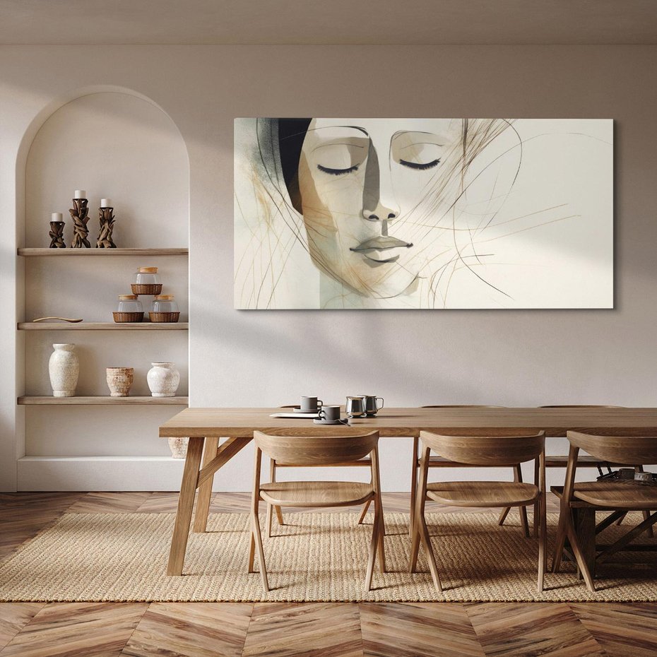 Obraz na płótnie 120x60 - Tylko Zamknij Oczy - twarz kobiety, zamknięte oczy