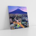 Obraz na płótnie 60x60 - Siła i spokój - wulkaniczne piękno Japonii - wulkan, japonia