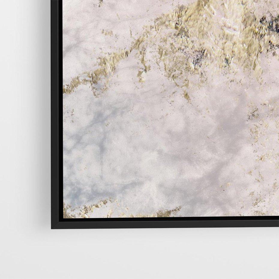 Obraz w ramie 100x70 - Luksusowa Dekoracja - marmur, złoto - rama czarna